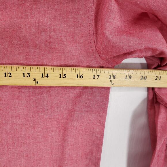 Urban Pipeline Shirt Boys Extra Large Red Long Sleeve Casual Poplin Button Up - Picture 9 of 12